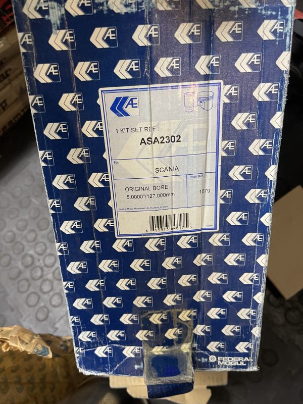 Поршневой комплект ASA2302 (AE/Federal‑Mogul) для Scania: оригинальный размер 127 мм, аналоги и совместимость